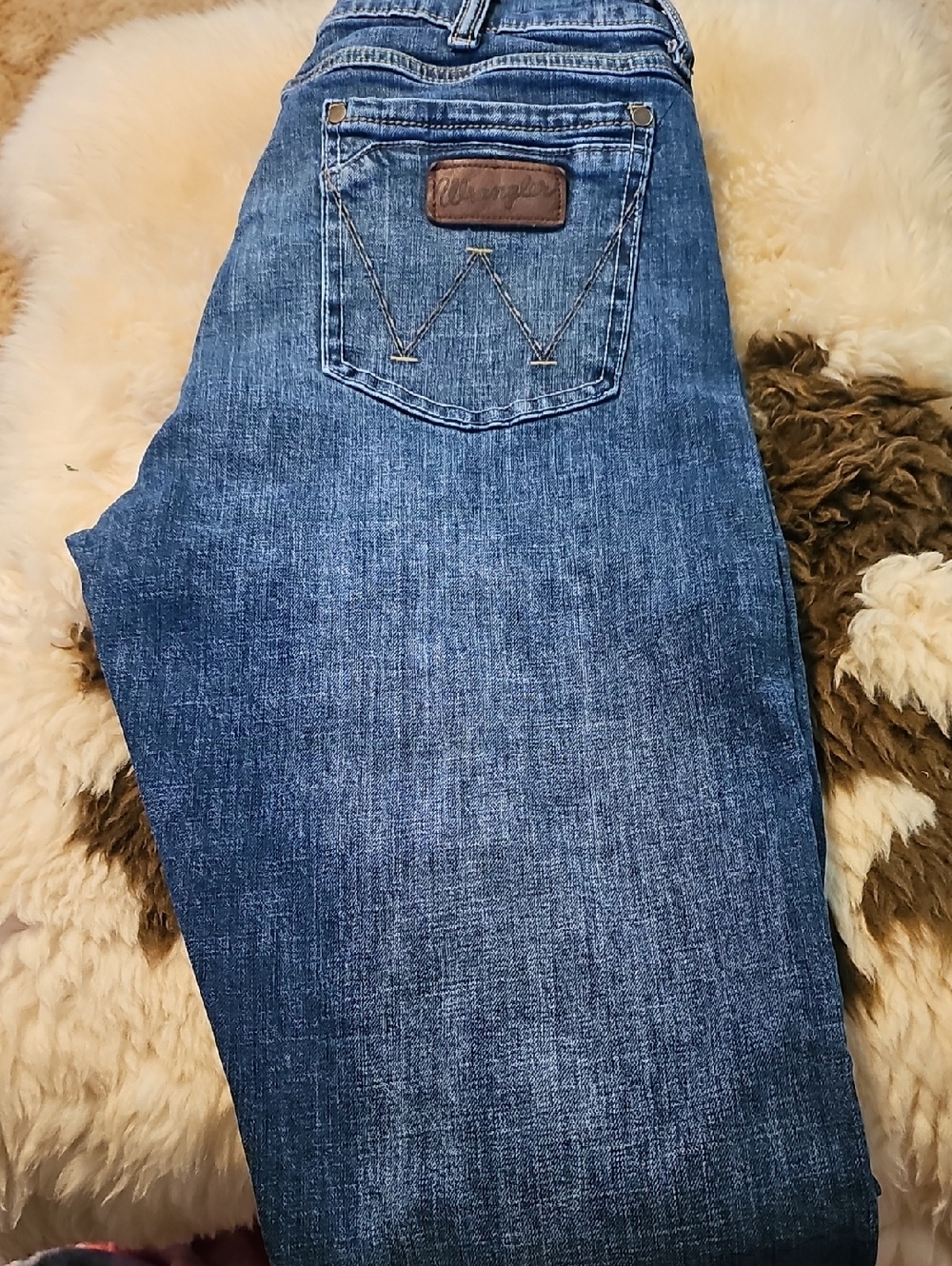 Wrangler Straight Fit Dark Blue Washed Jeans
